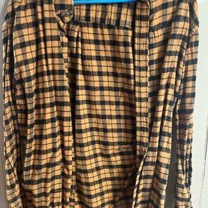 Croft & Barrow Checkered Shirt in Black and Brown